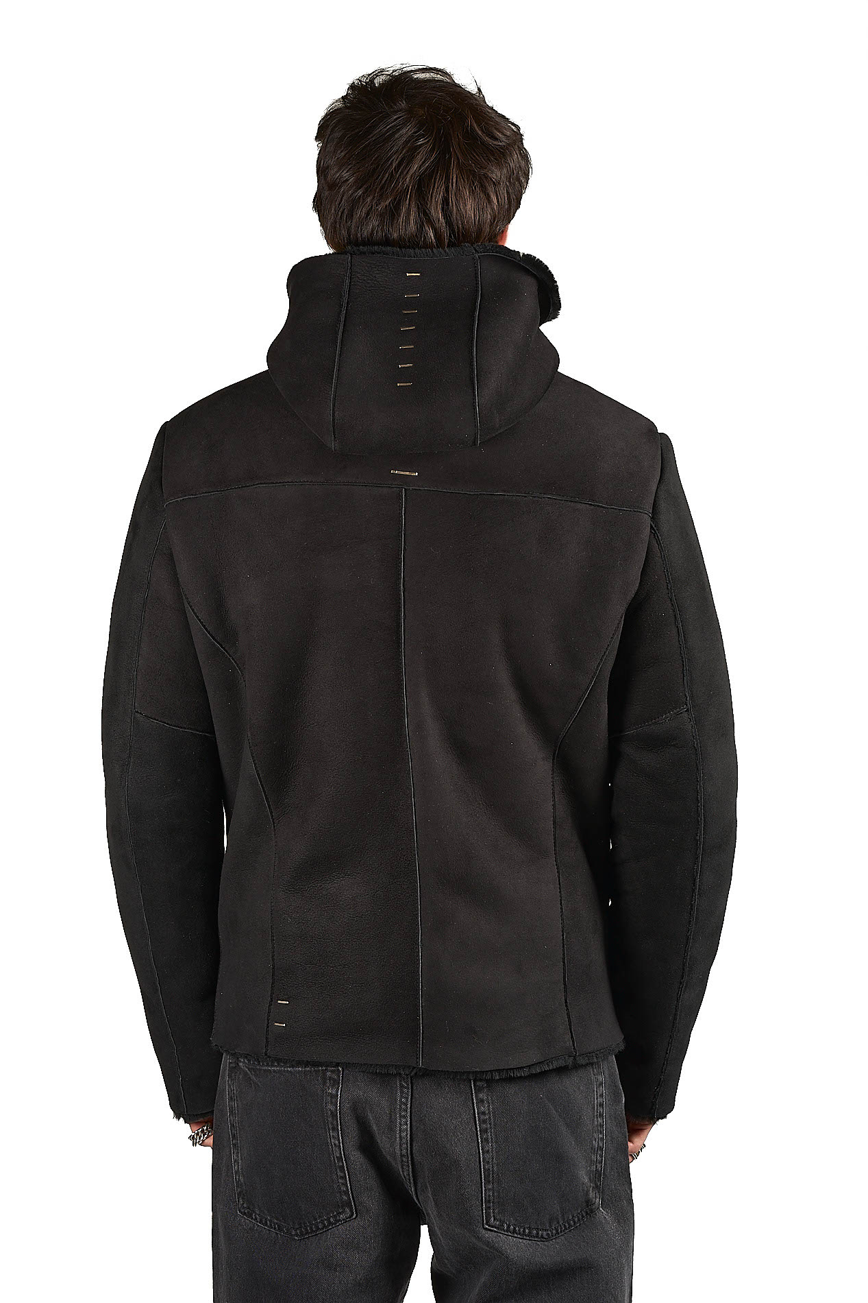 DANIELE BASTA LEATHER AND SILVER JACKET